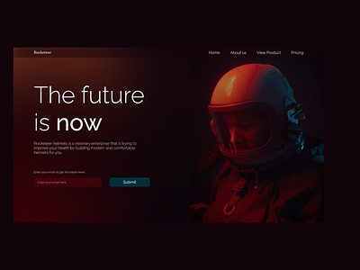 FUturistic Website hero section