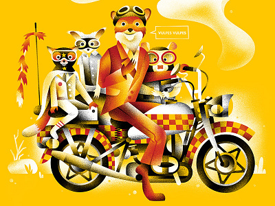 Mr. Fox fantastic mr. fox fox motorcycle movie red yellow