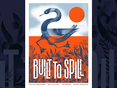 Built to Spill - Seattle Wa gig poster goose lake