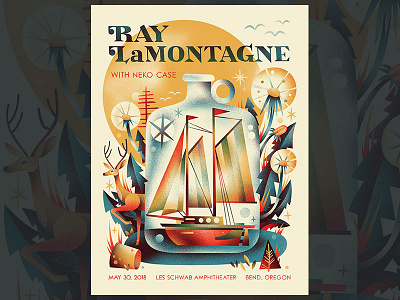 Ray LaMontagne boat bottle gig poster poster ray lamontagne ship ship in a bottle