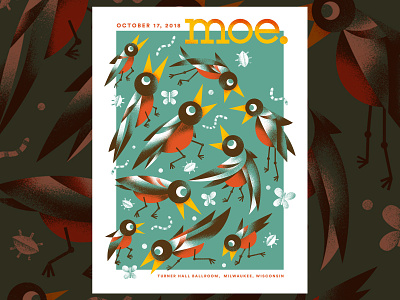 moe. birds gig poster