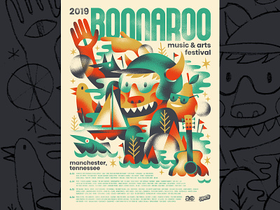 Bonnaroo 2019 festival festival poster gig poster music festival