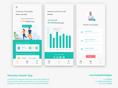Health App application health mobile running sport walking