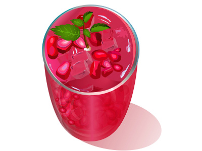 Pomegranate Juice Macro Shot graphic design illustration juice pomegranate shot vector