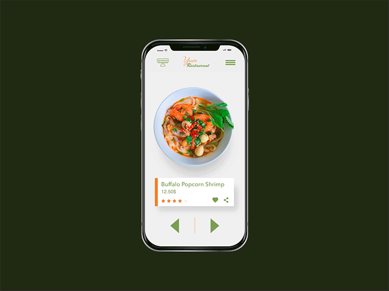 Menu Animation animation food app green healthy food menu ui web design xd xdanimation