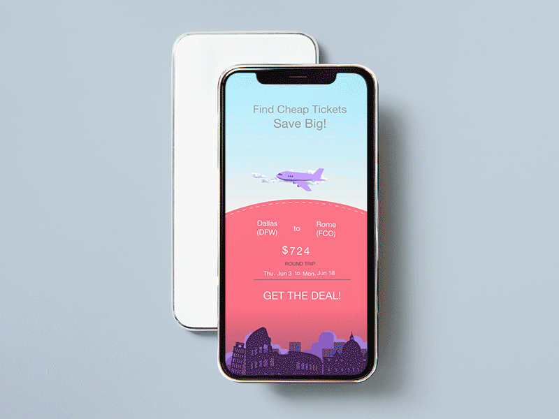 Cheap air ticket interaction dailyui interaction air tickets adobe xd app madewithadobexd design xd animation