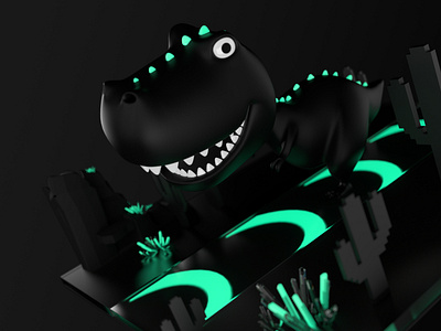 Dino - Mini game branding gamedesign gamemodeling