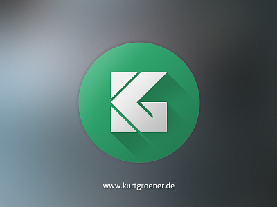personal logodesign kurtgroener design green logo long round rounde shadow simple typo