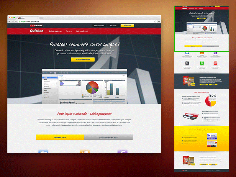 Redesign for a tax software website clean landingpage onepage selling singlepage software webdesign website