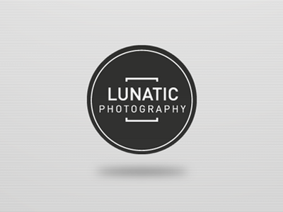 Logo from Lunatic Photography background black clean design din flap flat interface kgm logo logodesign lunatic pattern photography ribbon round simple web white