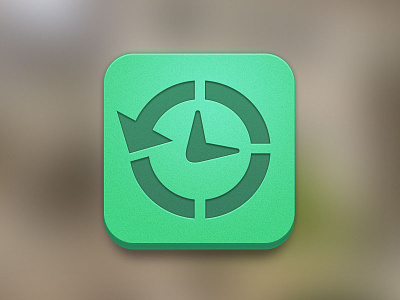 ta͜im icon (Time) app design freelancer green icon ios taim time tracking
