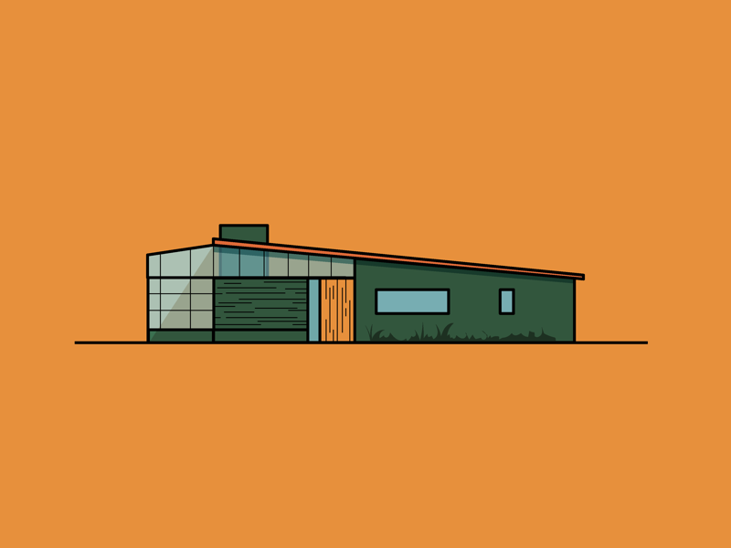 Little Green House vector house green design art illustration