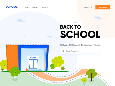 School Landing Page-Header Illustration