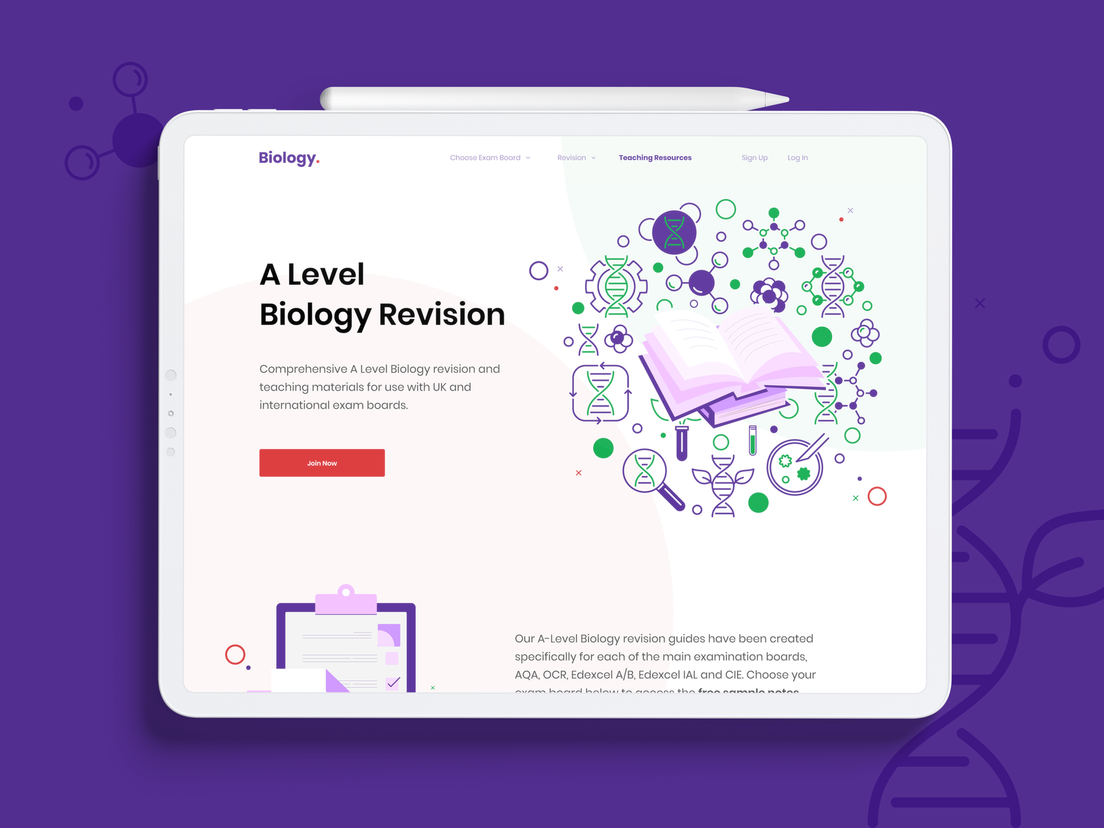 ALevel Biology Header by Altaf Mahmud on Dribbble