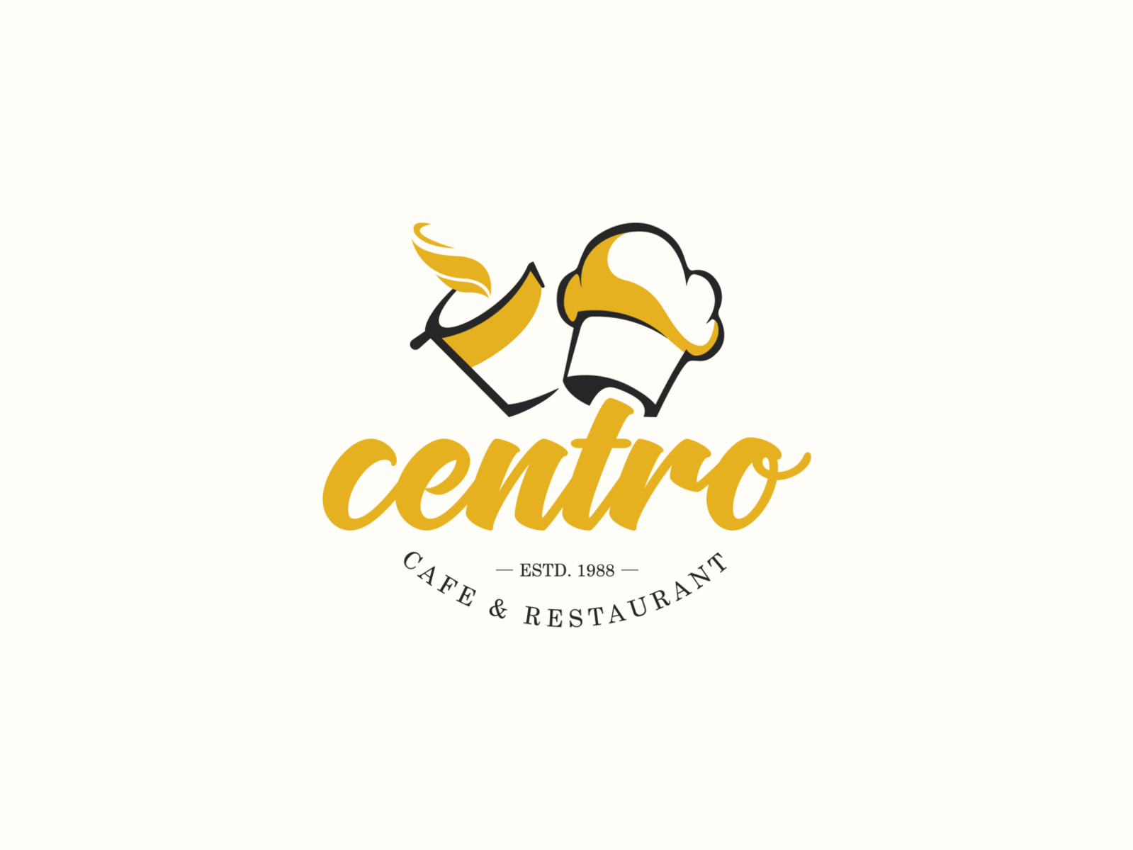 Centro Cafe and Restaurant Logo by Altaf Mahmud on Dribbble