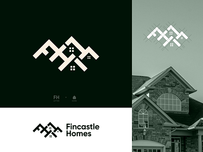 Fincastle Home Logo brand branding clean concept design home house housing iconic identity letter logo lettermark logo logo mark minimal real estate typography wordmark