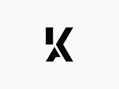 KA Mark / Logo Concept brand branding clean design identity identity design k a letter k a monogram letter lettermark logo logo concept logotype mark minimal monogram negative space symbol typography zoomdesign