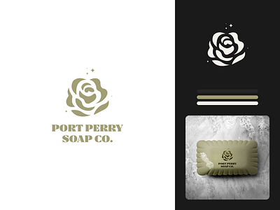 Port Perry Soap Co. Logo Proposal body branding bright clean clean hand co. design floral flower glamour gorgeous graphic design illustration logo perry port rose skin soap vector