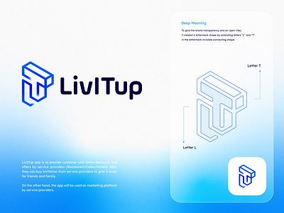 LivITup Logo/App icon app branding clean design designer icon letter letter l letter t lettermark logo logodesigner mark minimal monogram provider service ui