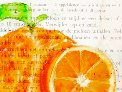 Orange book ecoline orange painting