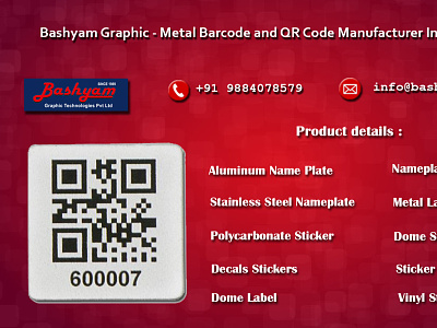 Bashyam - Metal Barcode and QR Code Manufacturer In Chennai assettags barcode barcodemanufacturer commercialtags industrialtags metalnameplates metalsigns metaltags qrcode qrcodemanufacturer
