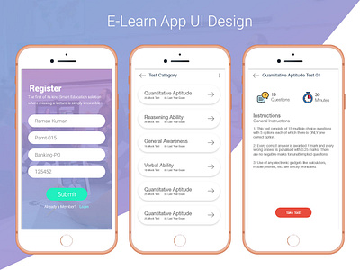 E-Learn App UI Design