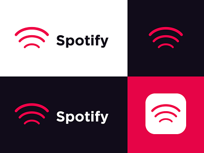 Spotify Logo Redesign brand identity branding graphic design logo design logo redesign redesign spotify logo spotify logo redesign