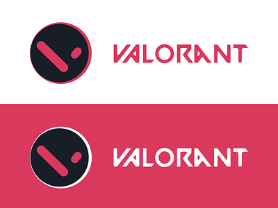 Valorant Logo Redesign adobe illustrator circular logo log redesign logo design pink redesign logo valorant valorant game valorant logo valorant logo redesign