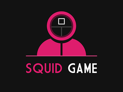 Squid Game Logo Design flat design logo design minimalist logo design purple square squid game squid game logo