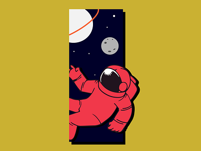 Astronaut in space adobe illustrator artwork astronaut fantasy illustration illustration illustration art illustrator planets space