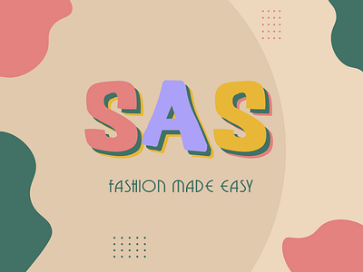 SAS fashion app colorful fashion logo logo design sas trendy