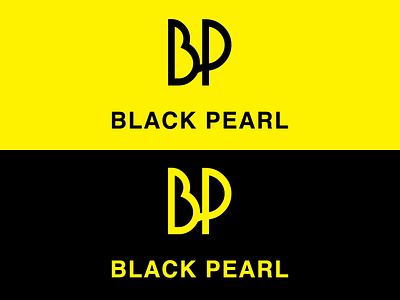 Black Pearl Logo (initials logo) art deco black black pearl bp logo branding initials logo logo logo design pearl