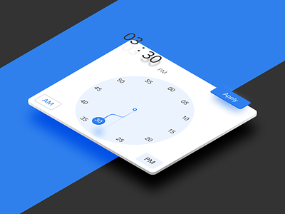 Time picker UI component dail dailyui illustration ui visual webdesign