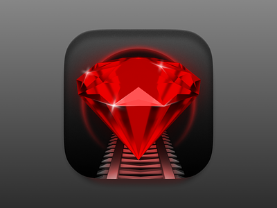 Ruby on Rails 3d app icon app icon design blender branding dailyui figma graphic design icon icon design illustration logo ui icon