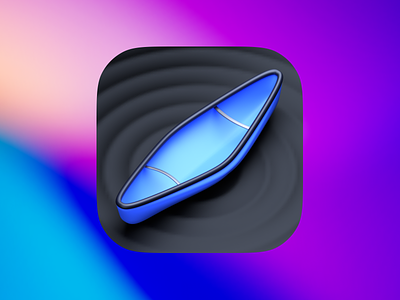 Blue Canoe app icon redesign 3d branding dailyui figma graphic design illustration logo ui icon visual