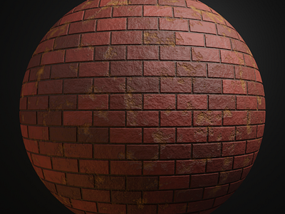 Brick Sphere 3d blender illustration modeling node realistic render