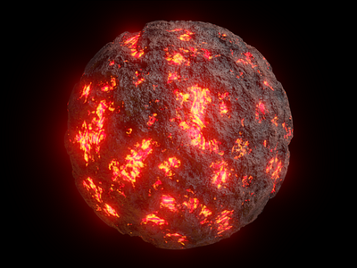 Lava Sphere 3d blender design illustration modeling node realistic render