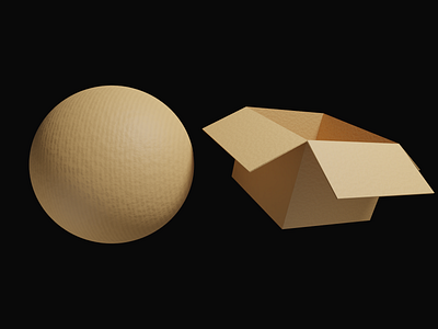 Cardboard Texture 3d blender design illustration modeling node realistic render