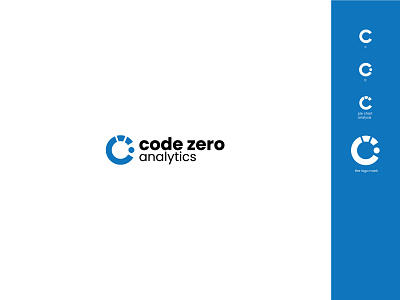 Code Zero Analytics blue mark business logo design graphic design iconic logo logo design logo mark logos minimal logo tech business logo tech logo vector