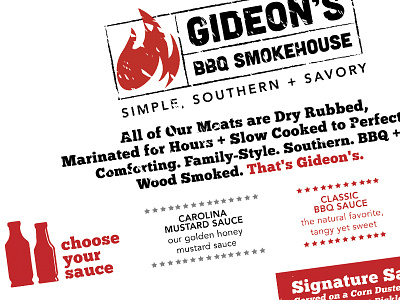 Gideon's BBQ Smokehouse - Menu