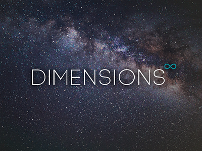 Dimensions Branding brand dimension galaxy identity infinity logo space white