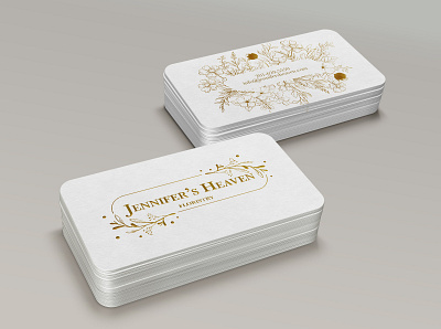 Business Card for a Floristry branding design illustration typography vector