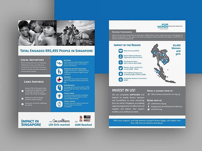 Flyer for Singapore Committee for UN Women art direction design graphic design layout typography