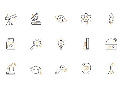 Science Icons chemical design icon icons illustration medical science vector