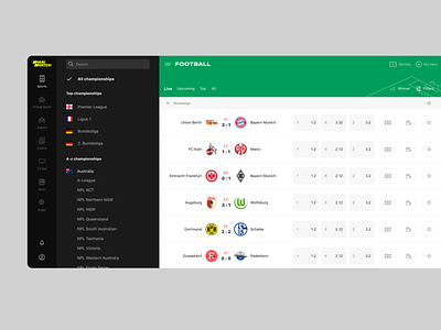 Parimatch design concept app bet betting football gambling parimatch soccer sport web web app
