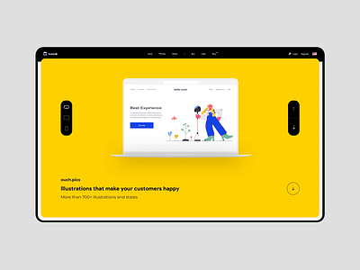Ouch.pics icons 8 concept animation illustration iphone landing macbook orange product page ui ux web website yellow