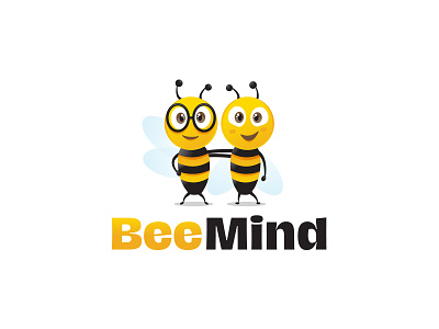 Bee Mind bee bees character creative friends graphic design idea identity illustration illustrative inspiration logo logo design mind