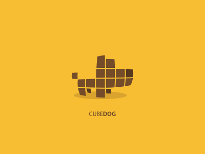 Cubedog logo design abstract creative cube dog idea identity illustration logo logodesign logotype pet shadow