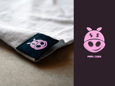 Prpl Cash art cash character creative head inspiration pig piggy pink popular shadow simple