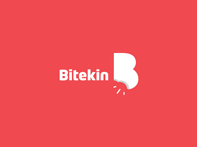 Bitekin logo design b bite inspire letter logo logodesign movement red shot type white